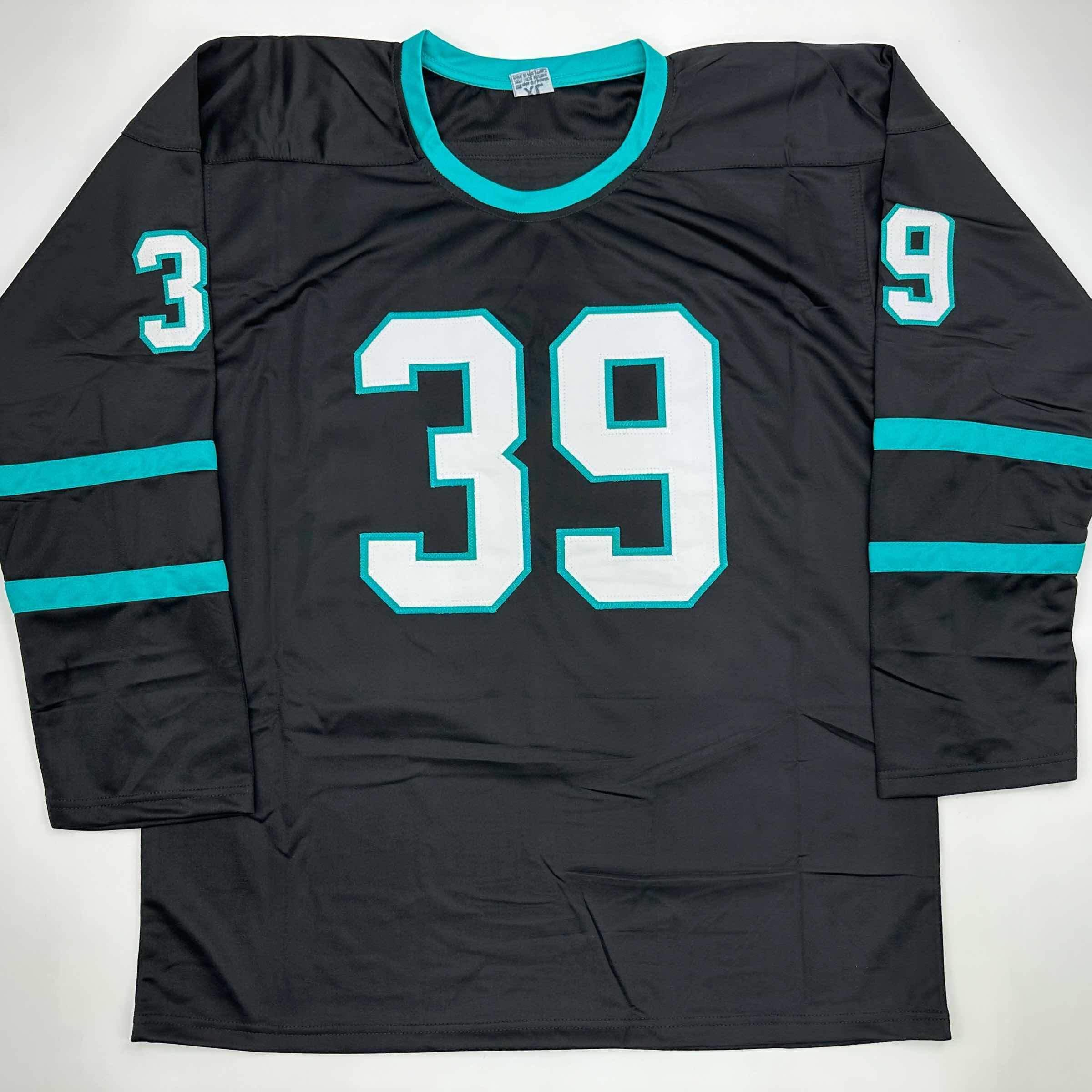 Autographed/Signed Logan Couture San Jose Black Hockey Jersey JSA